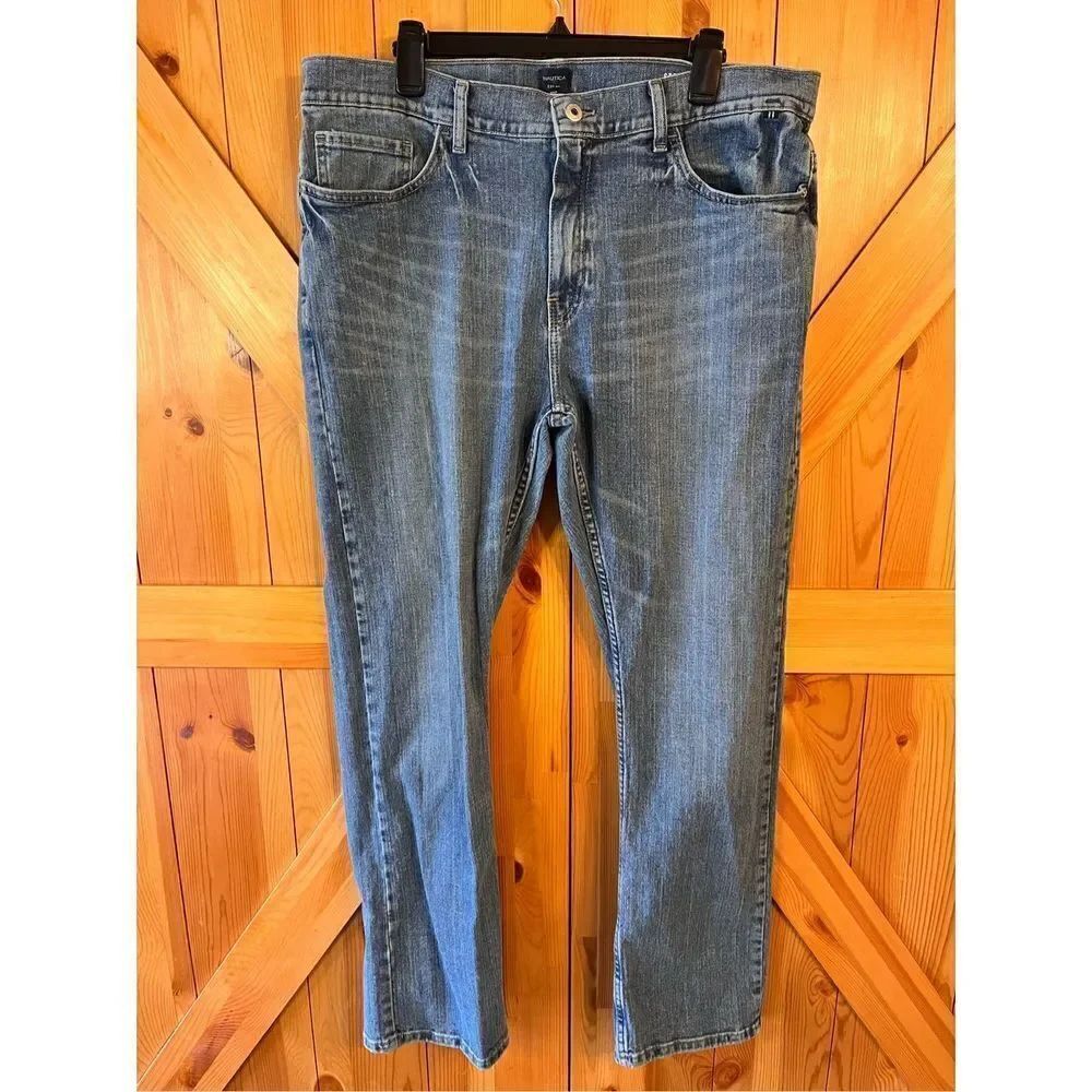 Nautica Straight Fit Jeans Men’s Size 36x32 Blue Denim Pants (2058)